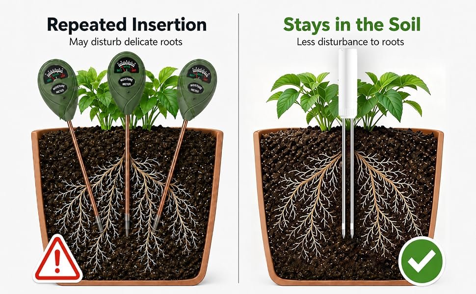 Repeated probe insertion versus EVO10 staying in soil