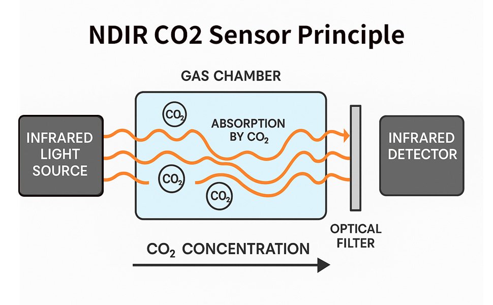 NDIR carbon dioxide sensing principle