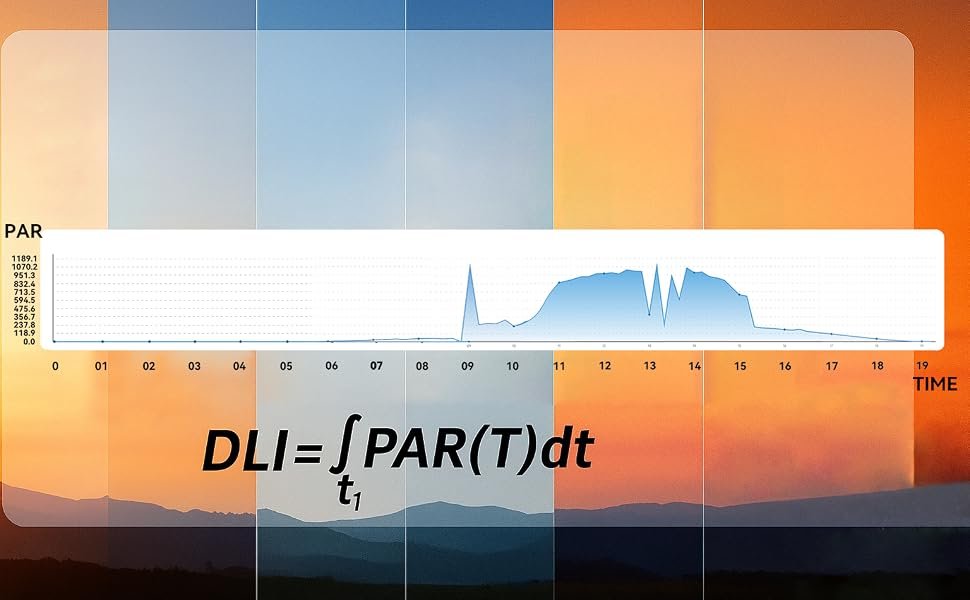 Daily Light Integral is calculated from PAR over time