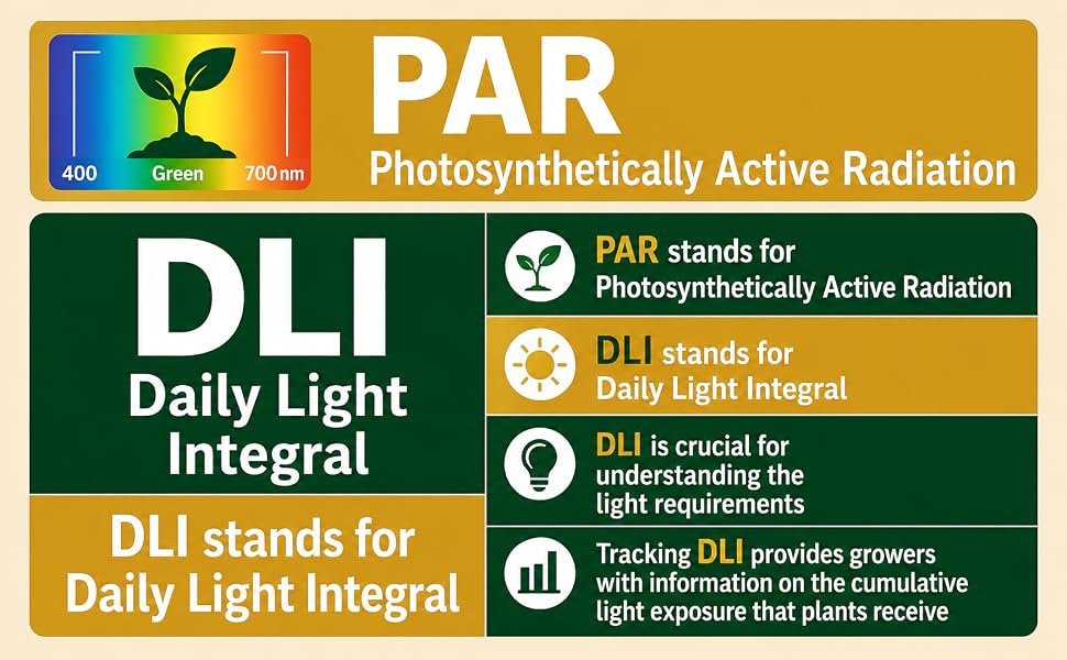 Explanation of PAR and Daily Light Integral DLI